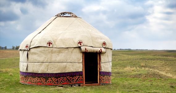 伝統的なキルギスの移動式住居